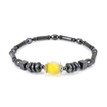 Hot Sale Healthy Magnetic Hematite Anklet with Acrylic Bead Jewelry